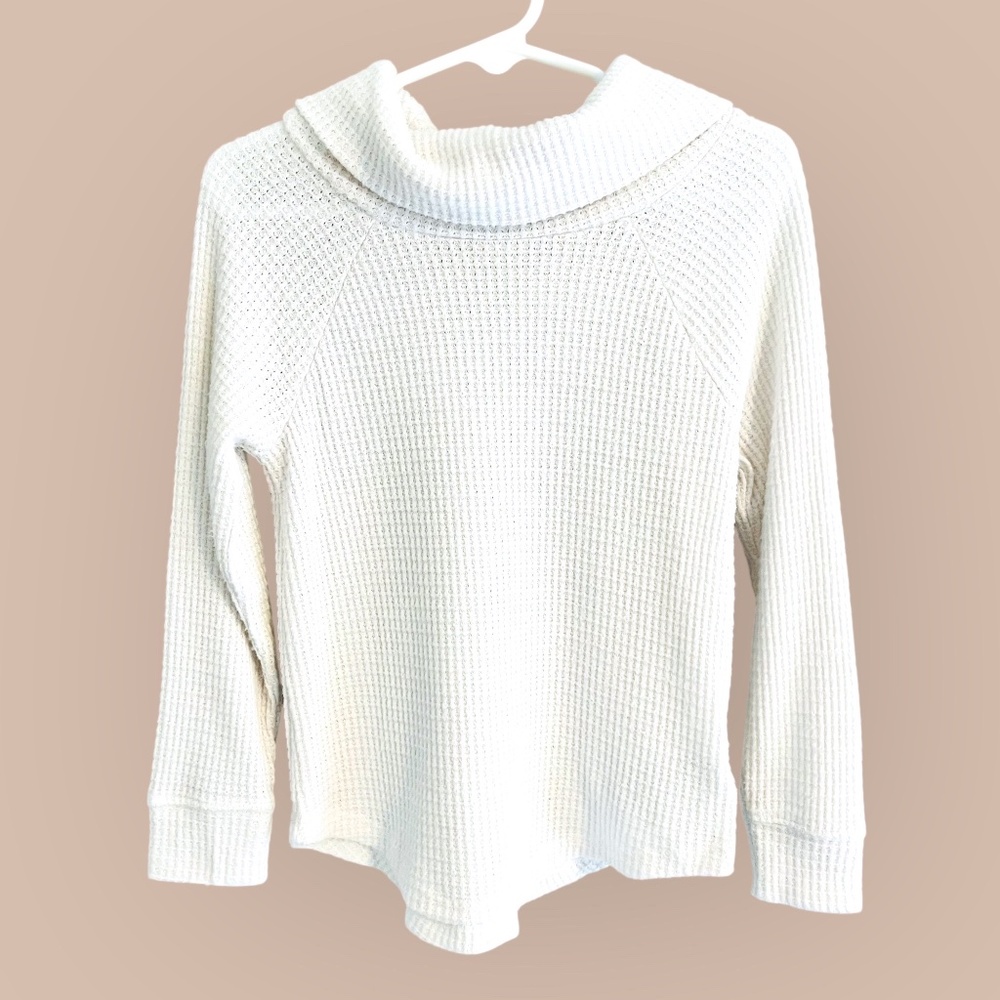 Old Navy Girls’ Thermal Knit Cowl-Neck Sweater | 3T